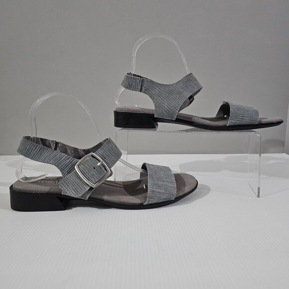 Munro Cleo Sandal Open Toe Gray Light Blue Leather Size 10 - Picture 3 of 13